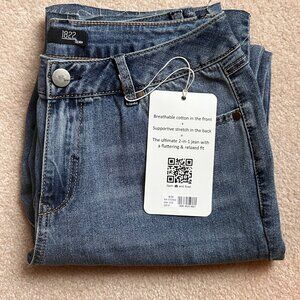 1822 DENIM Women's NWT Hybrid Boyfriend Straight Blue Jeans Size 6/28